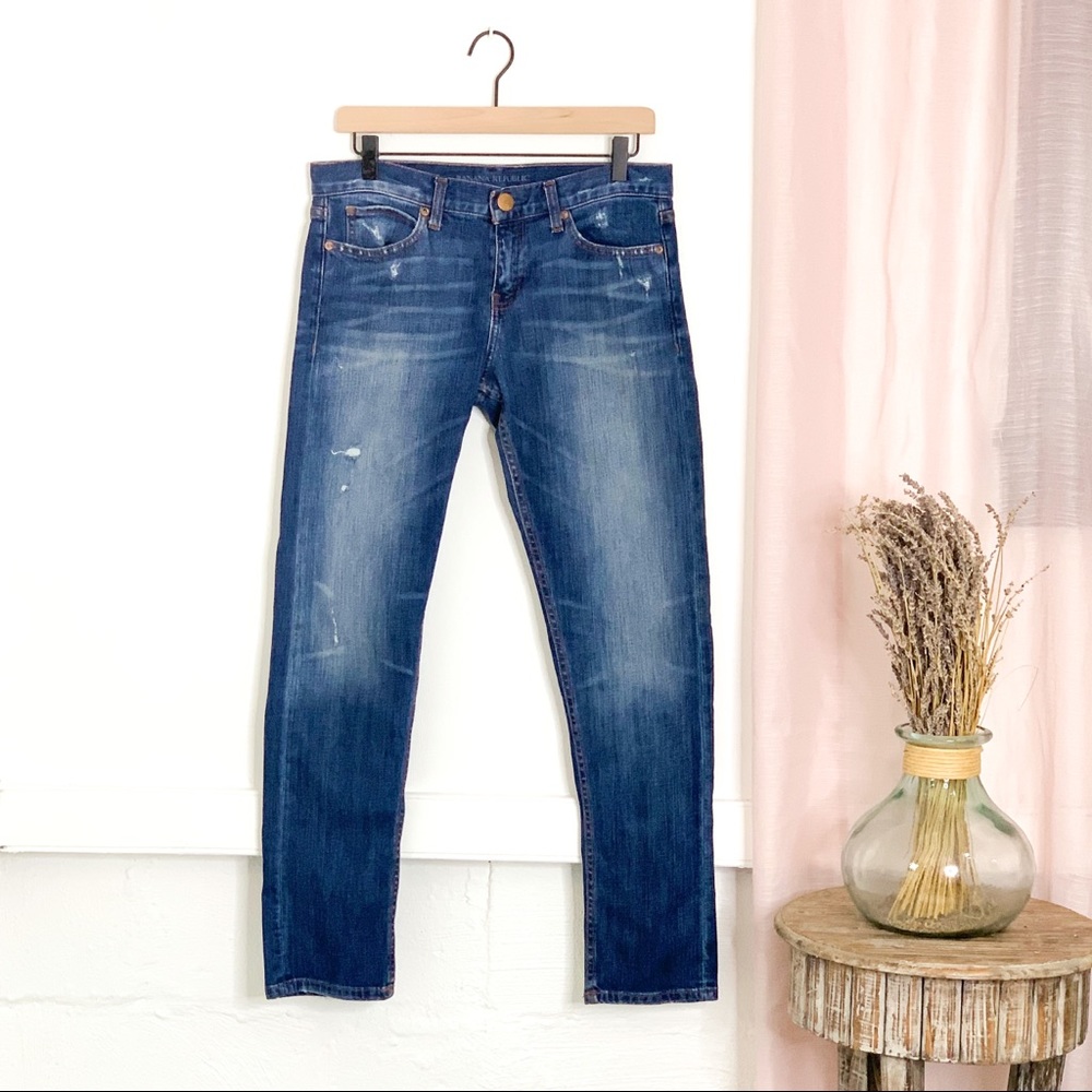 Banana Republic Boyfriend Fit Distressed Jeans